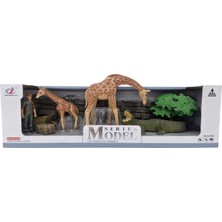 Tufy Toys Bakıcılı Zürafa Ailesi ve Timsah Figürü