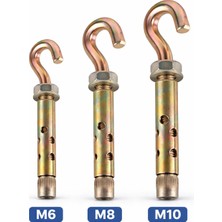 Cıvata Deposu M10 Açık Kancalı Çelik Dübel / 10 Adet