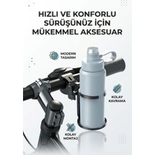 Matechno Ayarlanabilir Gidon Bağlantılı Içecek Tutucu | Motosiklet & Bisiklet Termos, Bardak, Matara Uyumlu