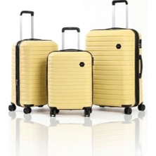 Hsr Körüklü(Genişleyebilen) Silikon Kırılmaz (Polipropilen) 3'lü Valiz Seti