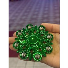 Cuffcufftoys Yeşil Metal Stres Çarkı Modelleri Uzun Dönen 9x9 cm