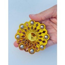 Cuffcufftoys Sarı Metal Stres Çarkı Modelleri Uzun Dönen 9x9 cm
