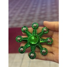 Cuffcufftoys Yeşil Metal Stres Çarkı Modelleri Uzun Dönen 9x9 cm