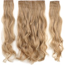 Kaia Life Fiber Sen Daalı Yarım Ay + 2 Yan Çıt Çıt / Karamel Platin Röfleli