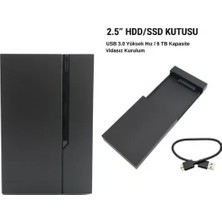 GNC 2.5 Inç USB 3.0 Sata Harddisk SSD HDD Kutusu Ince Siyah Sürgülü Kapak