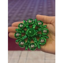 Cuffcufftoys Yeşil Metal Stres Çarkı Modelleri Uzun Dönen 9x9 cm