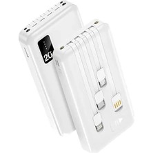 Pazarcan TX209 20.000MAH Kablolu Dijital Göstergeli Fenerli Dahili Telefon Stand (Micro -