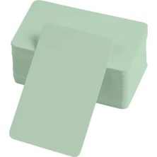 MiraLive Boş Kelime Kartları 5x8 cm - 50 Adet Oval Kenarlı | Tabu &amp; Not Kartları - Yeşil