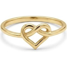 STANDART Sarmal Kalp 14 Ayar Altın Yüzük