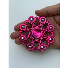Cuffcufftoys Metal Pembe Stres Çarkı ve Modelleri Uzun Dönen 9x9 cm