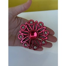 Cuffcufftoys Kırmızı Metal Stres Çarkı Modelleri Uzun Dönen 9x9 cm