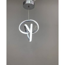 Kumsar Aydınlatma Çift Daireli Imza Model Krom 3 Renkli LED Avize