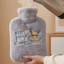 Buğz Stitch Figürlü Gri Peluş Sıcak Su Torbası 1 Litre