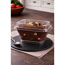 Pointpack Kapaklı Kare Plastik Tatlı Kabı 270 cc – Magnolya, Trileçe ve Tatlı Sunum Kabı 20’li Paket