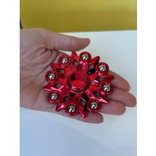Cuffcufftoys Kırmızı Metal Stres Çarkı Modelleri Uzun Dönen 9x9 cm