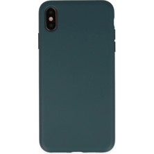 Uravas Store Iphone Xs Kılıf Nano Içi Kadife Silikon - Koyu Yeşil