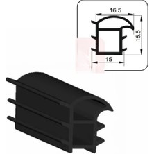 Geylani Çelik Kapı Fitili Contası Siyah 6 Metre