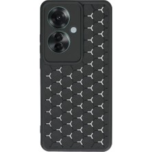 Buğz Oppo Reno 11F Kılıf Petek Silikon Kapak - Siyah