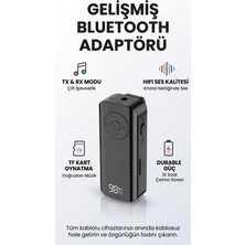 Matechno Bluetooth Adaptör 2in1 Alıcı Verici Bluetooth 5.3 Receiver Aux Wireless Araç Hoparlör Bluetooth Kiti