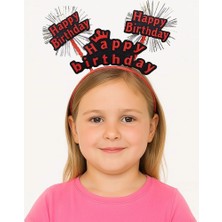 Buğz Doğum Günü Kutlaması Için Kırmızı Taç – Işıltılı Yazılı Parti Tacı