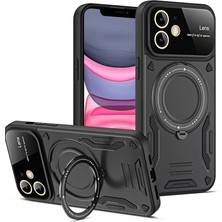 Uravas Store Iphone 11 Kılıf Joy Lens Standlı Kapak - Siyah