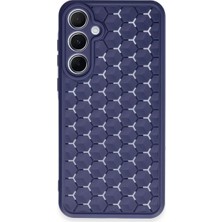 Buğz Samsung Galaxy A55 5g Kılıf Petek Silikon Kapak - Lacivert