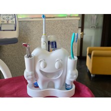 Print Zone Diş Fırçalık Organizer Premium – Diş Hekimi Klinik Dekorasyon, Dental Stand ve Banyo Düzenleyici