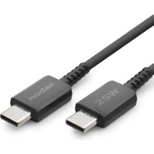 MiraLive Type-C Şarj ve Data Kablosu 25W 1 M - Siyah ND1101