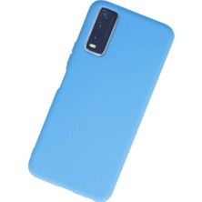 Najmaddin.com Newface Vivo Y11S Kılıf Nano Içi Kadife Silikon - Mavi