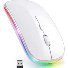 Exonix Çift Modlu Kablosuz Bluetooth Mouse Rgb Ledli Şarj Edilebilir Sessiz Tıklama Ergonomik