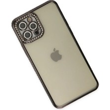 Najmaddin.com Newface iPhone 12 Pro Kılıf Joke Taşlı Silikon - Siyah