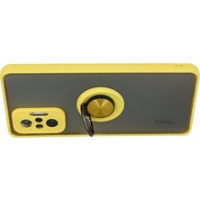 Najmaddin.com Newface Xiaomi Redmi Note 10 Pro Kılıf Montreal Yüzüklü Silikon Kapak - Sarı