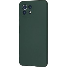 Najmaddin.com Newface Xiaomi Mi 11 Lite Kılıf Nano Içi Kadife Silikon - Koyu Yeşil
