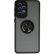 Buğz Samsung Galaxy A33 5g Kılıf Montreal Yüzüklü Silikon Kapak - Siyah