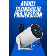 AyrStore Buğz Taşınabilir Projeksiyon Ayaklı Projektör Android Uyumlu HDMI Girişli