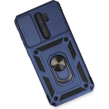 Najmaddin.com Newface Xiaomi Redmi Note 8 Pro Kılıf Pars Lens Yüzüklü Silikon - Lacivert