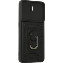 Najmaddin.com Newface Oppo Reno 5 Lite Kılıf Pars Lens Yüzüklü Silikon - Siyah