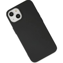 Najmaddin.com Newface iPhone 14 Plus Kılıf Nano Içi Kadife Silikon - Siyah