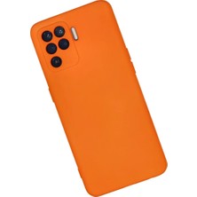 Najmaddin.com Newface Oppo Reno 5 Lite Kılıf Nano Içi Kadife Silikon - Turuncu