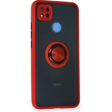 Buğz Xiaomi Redmi 9c Kılıf Montreal Yüzüklü Silikon Kapak - Kırmızı
