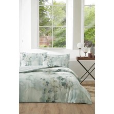 AyrStore Buğz Özdilek Çift Kişilik Ranforce Nevresim Takımı Nature Drip Yeşil