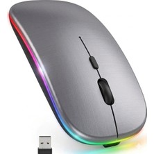 Exonix Çift Modlu Kablosuz Bluetooth Mouse Rgb Ledli Şarj Edilebilir Sessiz Tıklama Ergonomik