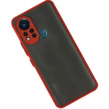 Najmaddin.com Newface Infinix Hot 11S Kılıf Montreal Silikon Kapak - Kırmızı