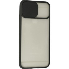 Najmaddin.com Newface iPhone 6 Plus Kılıf Palm Buzlu Kamera Sürgülü Silikon - Siyah