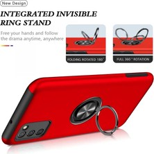 Najmaddin.com Newface Samsung Galaxy A02S Kılıf Elit Yüzüklü Kapak - Kırmızı