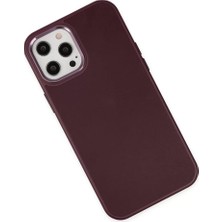 Najmaddin.com Newface iPhone 12 Pro Max Kılıf Asya Deri Silikon - Mürdüm