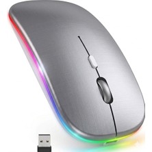 Exonix Çift Modlu Kablosuz Bluetooth Mouse Rgb Ledli Şarj Edilebilir Sessiz Tıklama Ergonomik