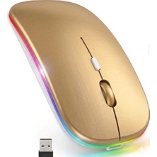 Exonix Çift Modlu Kablosuz Bluetooth Mouse Rgb Ledli Şarj Edilebilir Sessiz Tıklama Ergonomik