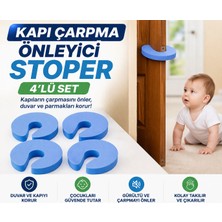Galacticevo Kapı Çarpma Önleyici Stoper 4’lü Set – Çocuk Güvenliği ve Sessiz Kullanım