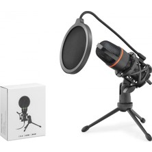 MiraLive ME4USB Profesyonel Gaming Rgb Mikrofon 48 Khz / 16 Bit Çok Yönlü Type-C - Siyah